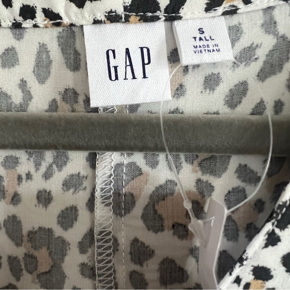 Gap V-Neck Dolman Sleeve Leopard Print Dress Size Small Tall - Picture 5 of 9
